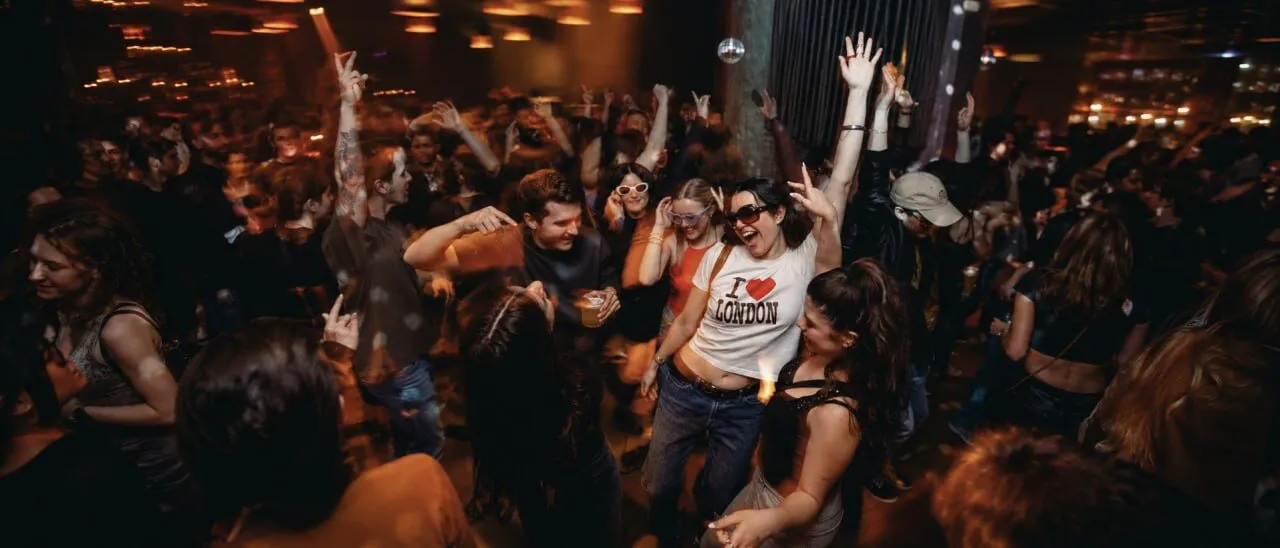 A packed floor with genuine party energy