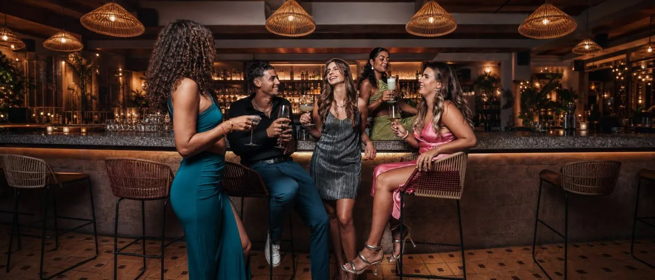 Champagne service at a celebratory fine-dining table